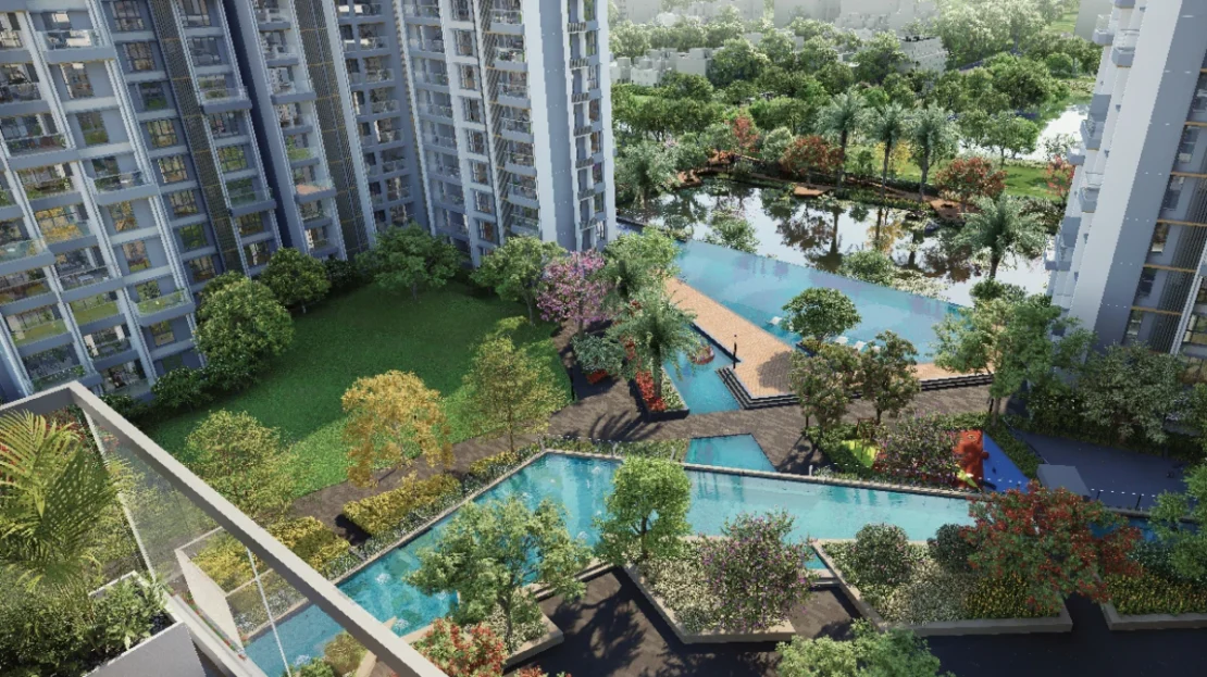 Godrej Blue Aerial view